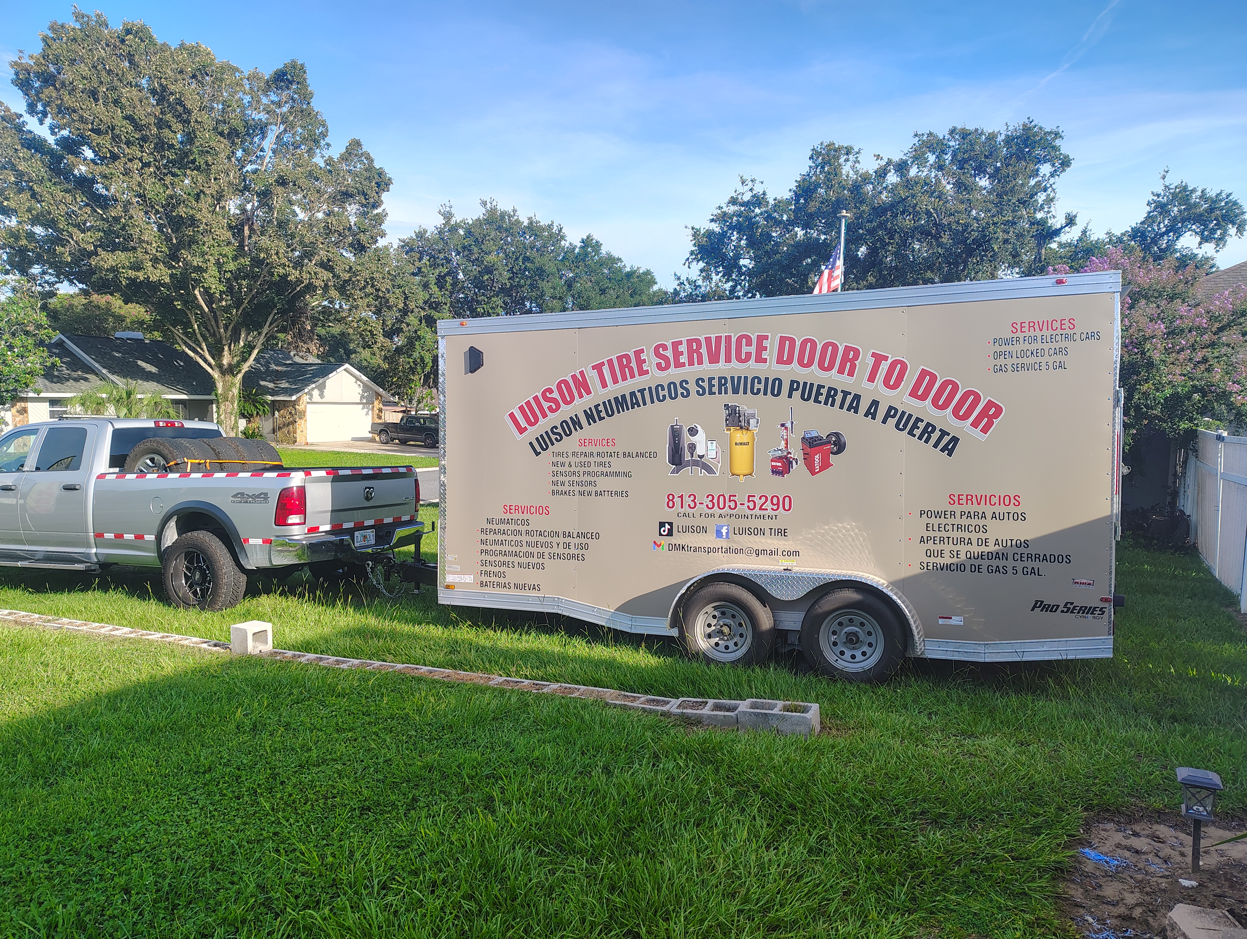 Image of mobile tire shop 24/7 in tampa