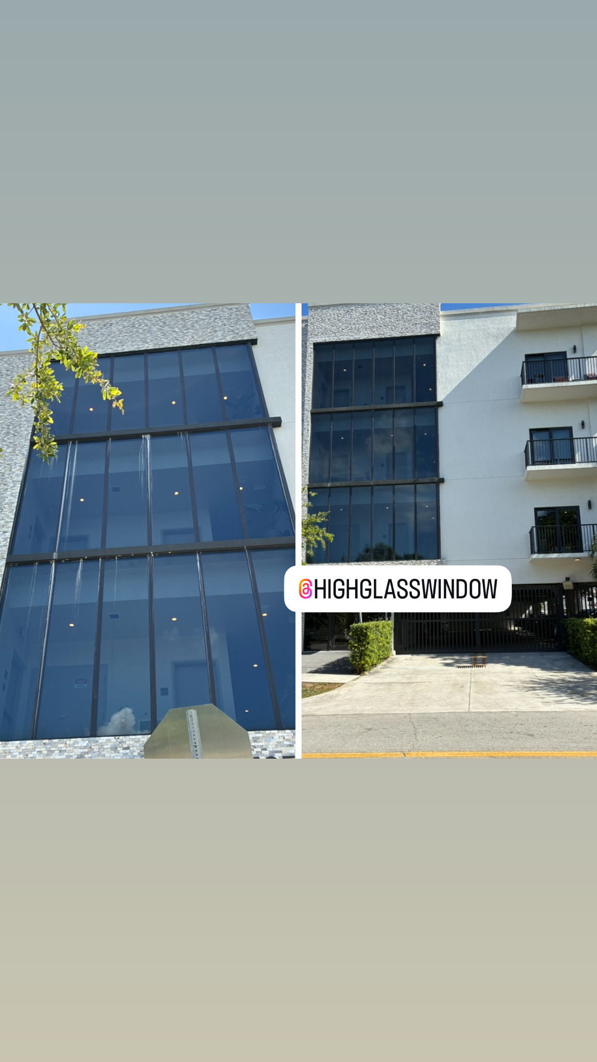 Image of high glass Windows cleaning  in Miami