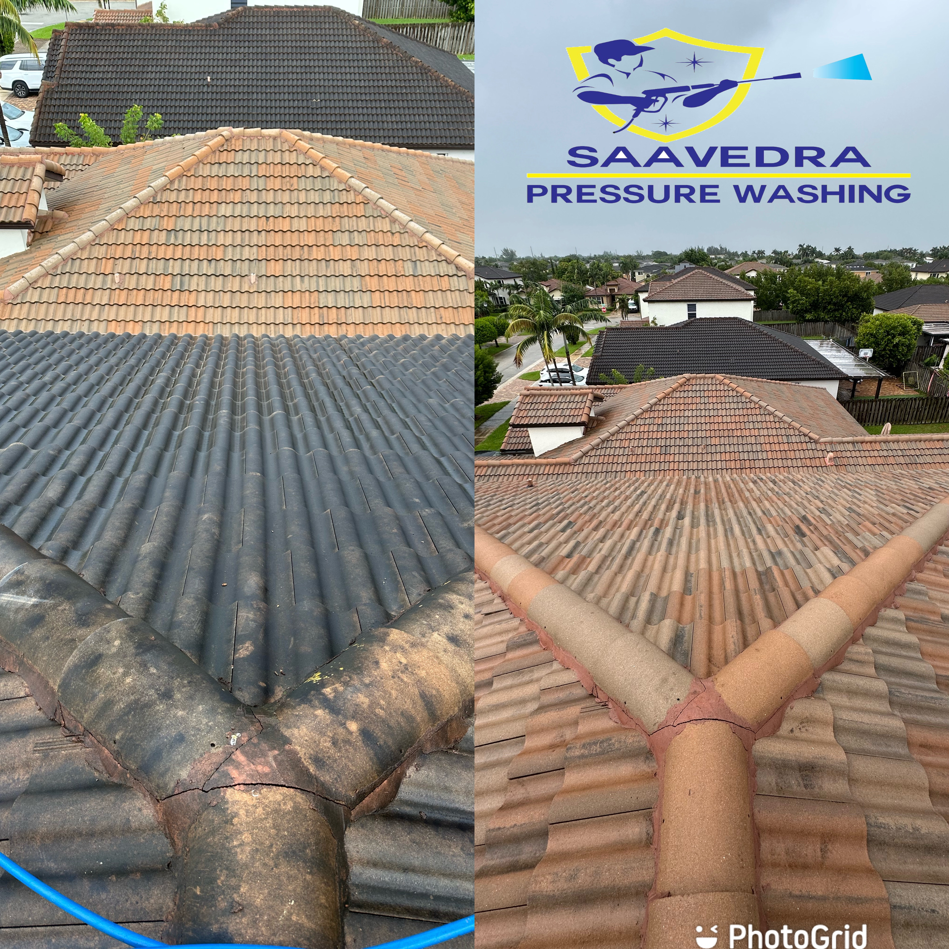 Image of roof cleaning in homestead