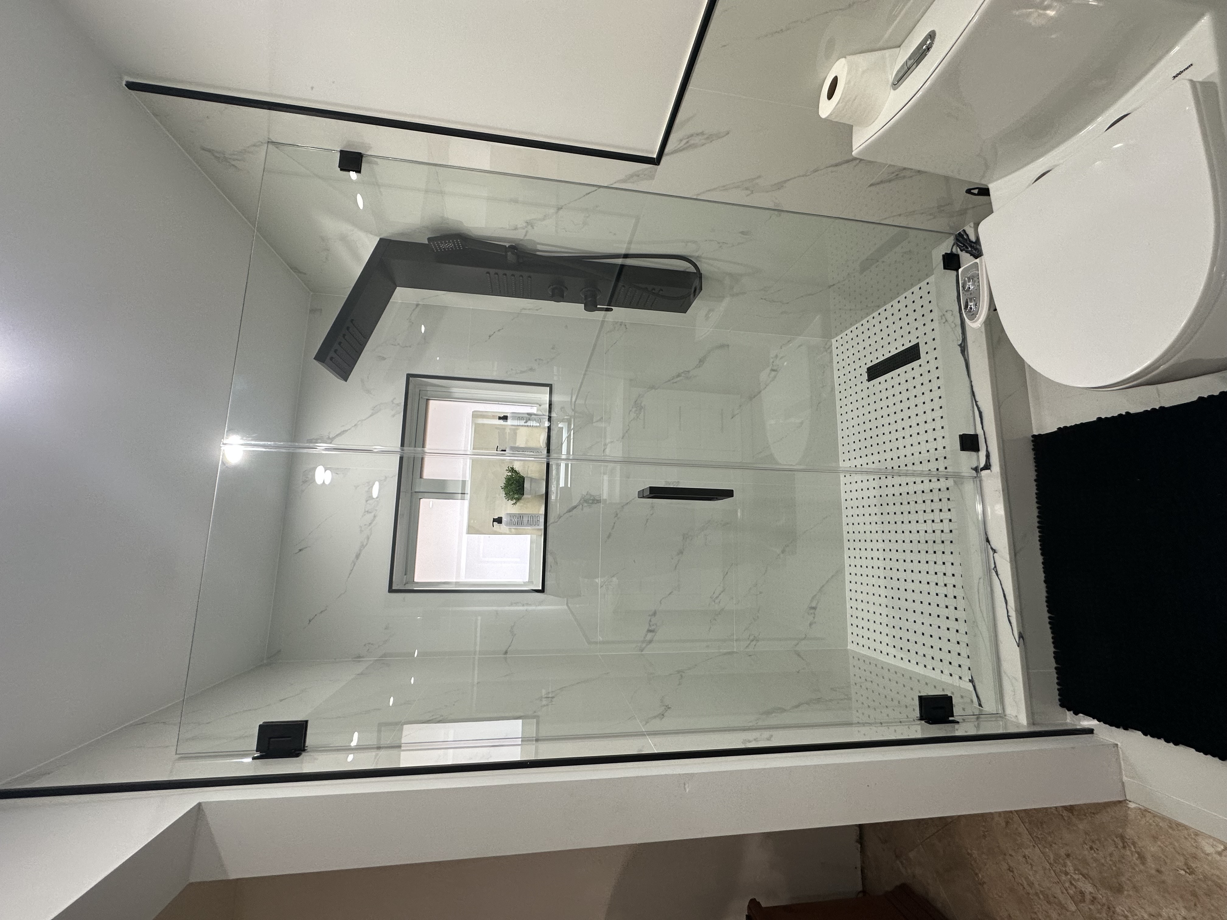 Image of glass shower door in Miami
