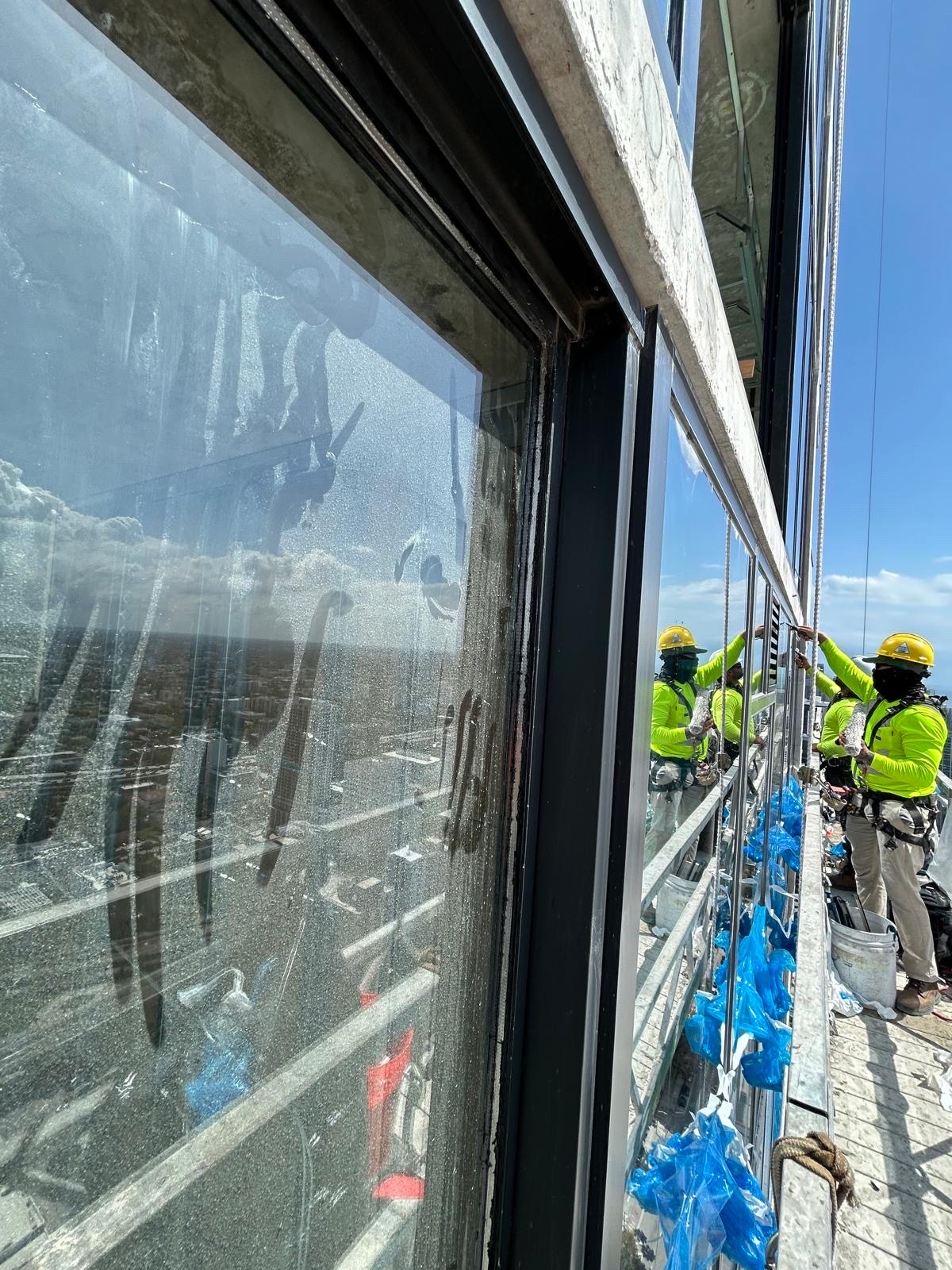 Image of high glass Windows cleaning  in Miami