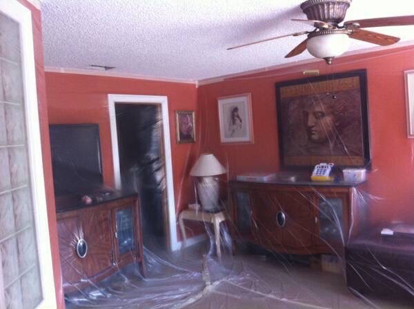 Image of popcorn ceiling removal in miami