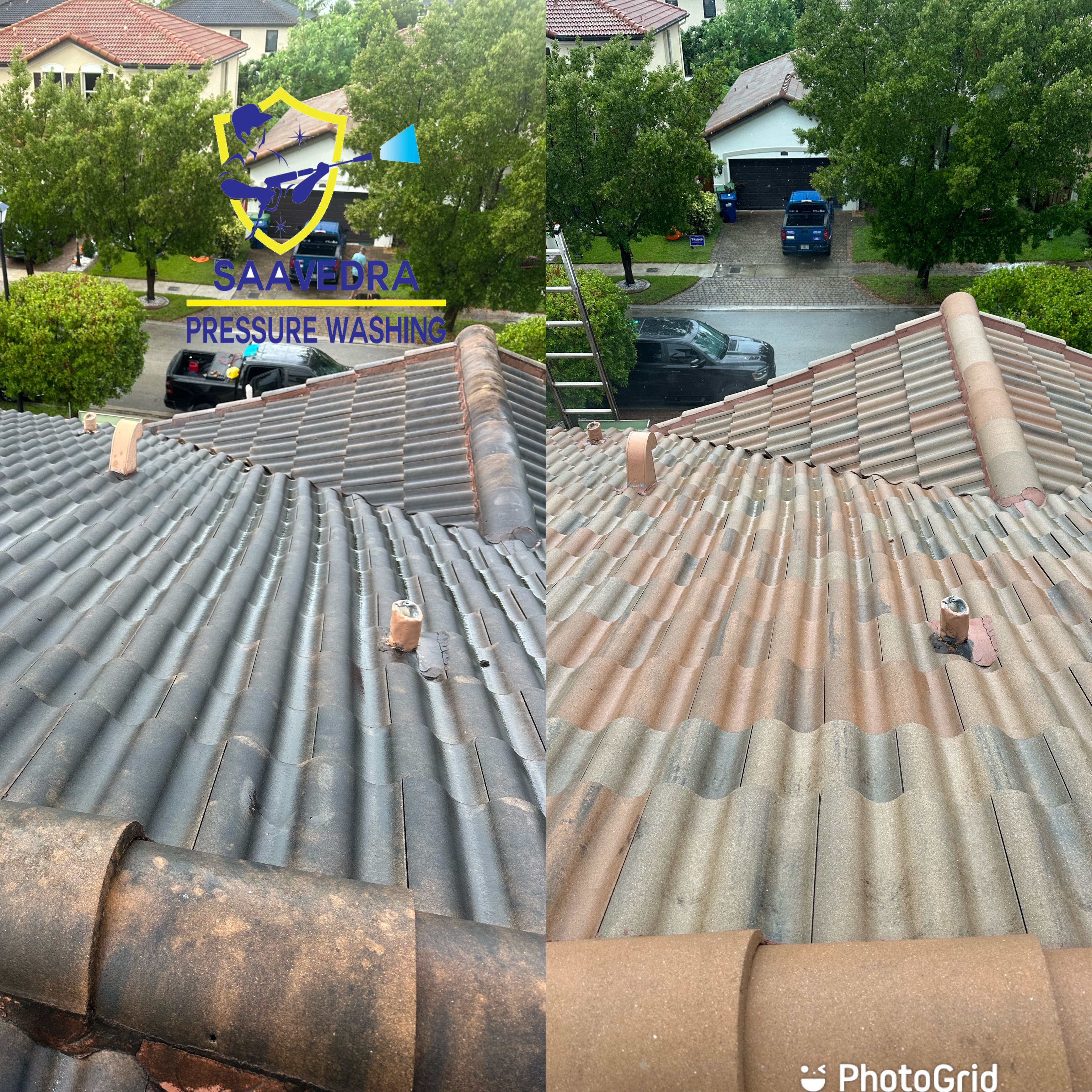 Image of roof cleaning in homestead